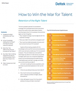 Cover screenshot of whitepaper "How to Win the War for Talent"